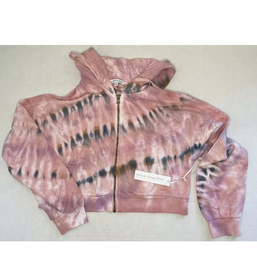 Young Fabulous Broke Tie Die Crop Zip Up Hoodie